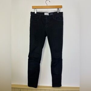 Emporio Armani Push Up J239 Black Slim Straight Jeans Sz 27 Y2K Embellished